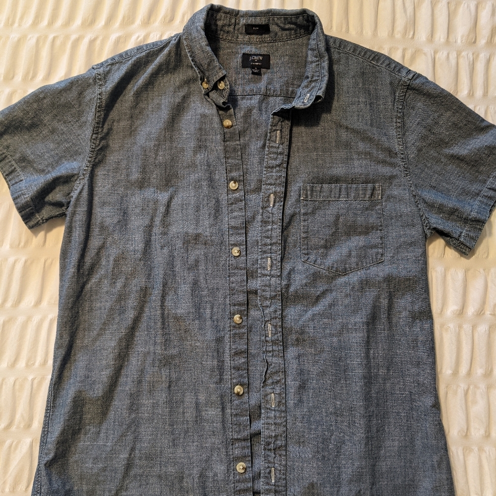 J.Crew Short Sleeve Chambray Shirt